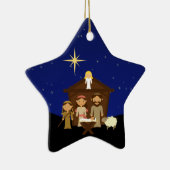 愛らしい出生シーンクリスマススターオーナメント セラミックオーナメント (右)