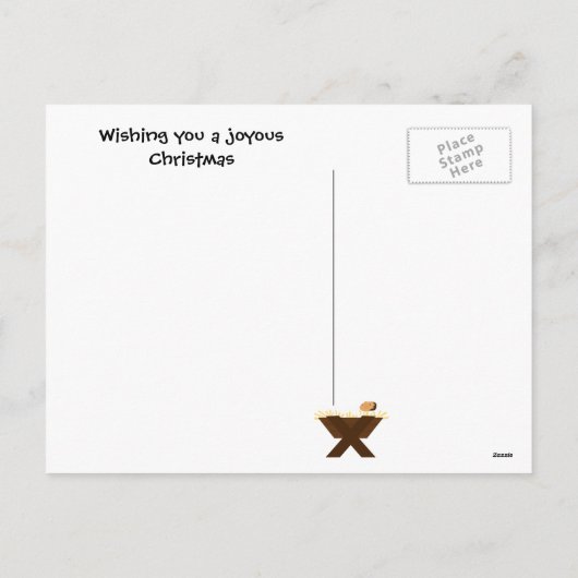 愛らしい出生シーンクリスマスポストカード シーズンポストカード (裏面)