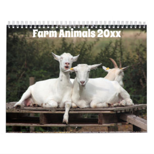愛らしい動物が農場で カレンダー