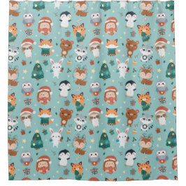 愛らしい動物のシャワーカーテン シャワーカーテン