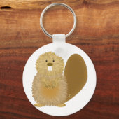 愛らしい動物のスケッチ：ビーバー キーホルダー (正面)