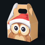 愛らしい動物の冬フクロウSanta Christmas フェイバーボックス<br><div class="desc">愛らしい動物の冬フクロウSanta Christmas</div>