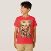 愛らしい動物の友人 Tシャツ (正面フル)