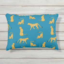 愛らしい動物の柄の虎のチータタイガーブルー アウトドアクッション