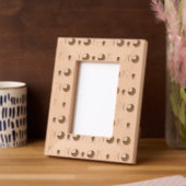 「愛らしい動物の絵文字顔」 レーザー彫刻フレーム (左)