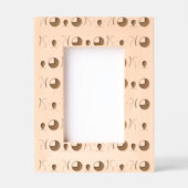 「愛らしい動物の絵文字顔」 レーザー彫刻フレーム (正面)