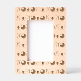 「愛らしい動物の絵文字顔」 レーザー彫刻フレーム