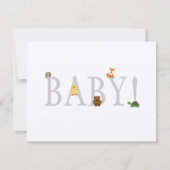 愛らしい動物の赤ちゃんシャワーありがとうノートカード ノートカード (正面)