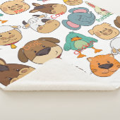 愛らしい動物の飼育象の豚ウサギの子供 シェルパブランケット (3/4)