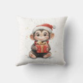 愛らしい動物クリスマスシリーズベビーモンキー クッション (裏面)