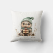 愛らしい動物クリスマスシリーズベビー山嵐 クッション (裏面)