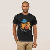 愛らしい動物トリオTシャツ - Paw+Claw+Flaw Tシャツ (正面フル)