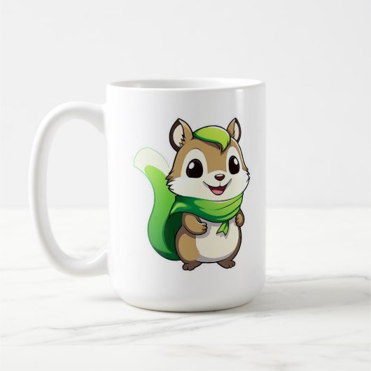 愛らしい動物リス コーヒーマグカップ (左)