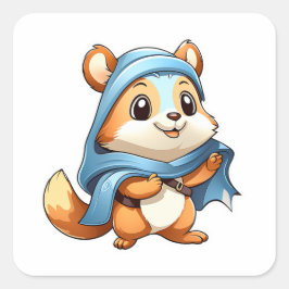 愛らしい動物リス スクエアシール