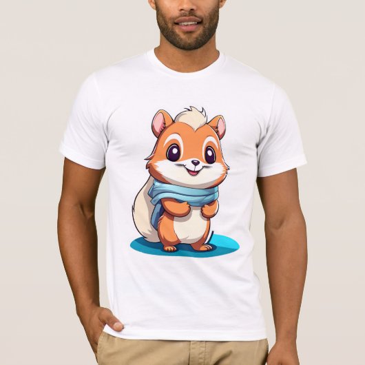 愛らしい動物リス Tシャツ (正面)