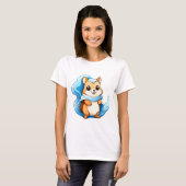 愛らしい動物リス Tシャツ (正面フル)