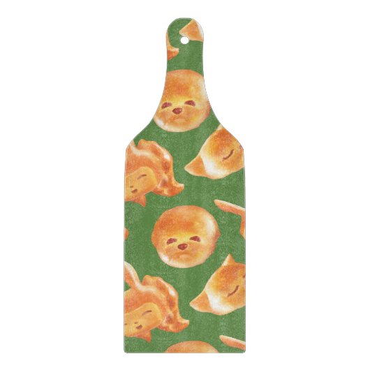 愛らしい動物型パン柄 カッティングボード (正面)
