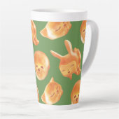 愛らしい動物型パン柄 カフェラテマグ (右アングル)