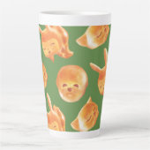 愛らしい動物型パン柄 カフェラテマグ (正面)