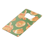 愛らしい動物型パン柄 クレジットカード栓抜き (正面アングル)