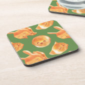 愛らしい動物型パン柄 コースター (左側)