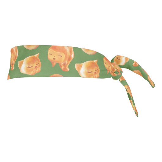 愛らしい動物型パン柄 タイヘッドバンド (回転90)