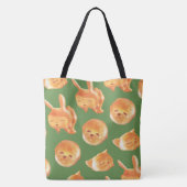 愛らしい動物型パン柄 トートバッグ (裏面)