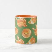 愛らしい動物型パン柄 マグカップ (中央)