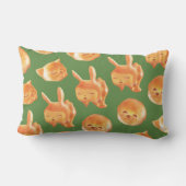 愛らしい動物型パン柄 ランバークッション (裏面)