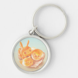 愛らしい動物型パン キーホルダー