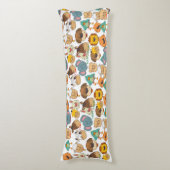 愛らしい動物農場の牛は、豚の子供を白うさぎする ボディピロー (正面縦)