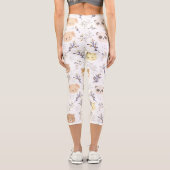 愛らしい動物頭及び花柄 カプリレギンス (裏面)