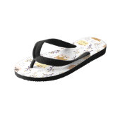 愛らしい動物頭及び花柄 キッズビーチサンダル (アングル)