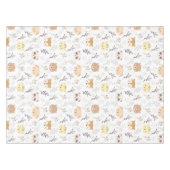 愛らしい動物頭及び花柄 テーブルクロス (正面(横))