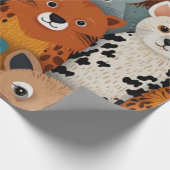 愛らしい動物 ラッピングペーパー (角)