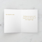 愛らしい卵と花のバスケット復活祭 シーズンカード (内部)