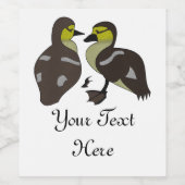 愛らしい双子のベビーダクリングハドリングマンガ ワインラベル (シングルラベル)