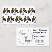 愛らしい双子のベビーダクリングハドリングマンガ 名刺 (正面/裏面)