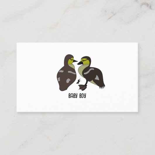 愛らしい双子のベビーダクリングハドリングマンガ 名刺 (正面)