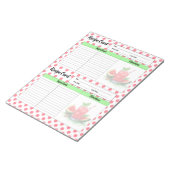 愛らしい口水スイカのご紹介 ノートパッド (アングル)