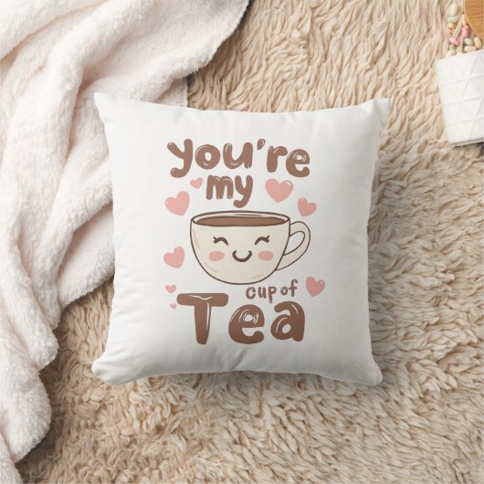 愛らしい可愛いお茶のカップ クッション (ブランケット)