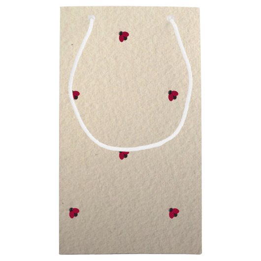 愛らしい可愛い，ラディバグ，輝く スモールペーパーバッグ (裏面)