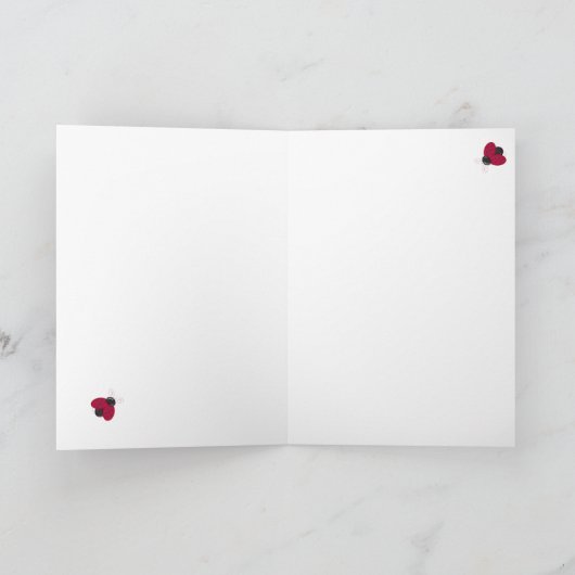 愛らしい可愛い,ラディバグ,輝パーソナライズされたく カード (内部)