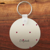 愛らしい可愛い，ラディバグ，輝パーソナライズされたく キーホルダー (正面)