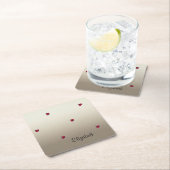 愛らしい可愛い,ラディバグ,輝パーソナライズされたく スクエアペーパーコースター (インサイチュ)