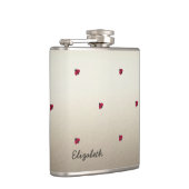 愛らしい可愛い，ラディバグ，輝パーソナライズされたく フラスク (右)