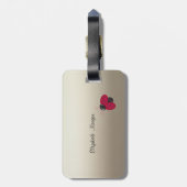 愛らしい可愛い,ラディバグ,輝パーソナライズされたく ラゲッジタグ (裏面縦)