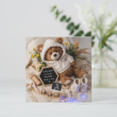 愛らしい可愛らしい妊娠のお知らせ シーズンカード (スタンド正面)