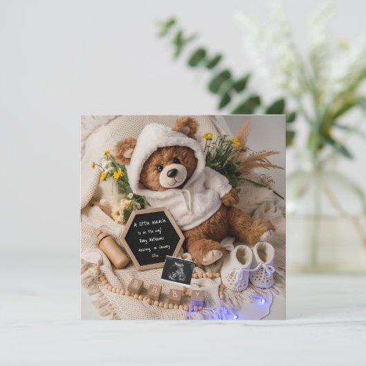 愛らしい可愛らしい妊娠のお知らせ シーズンカード (スタンド正面)