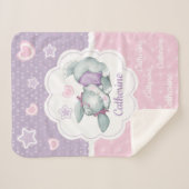 愛らしい名前をカスタムするの睡眠のバニー シェルパブランケット (正面(横))